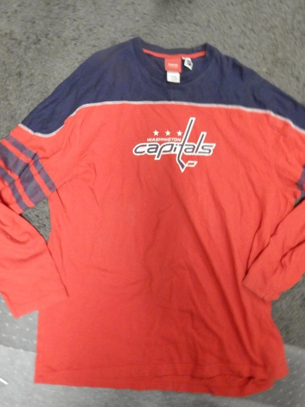 Vintage REEBOK NHL FACE OFF Washington Capitals Jersey Shirt 2XL